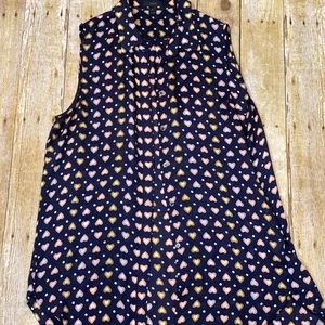 Silk Sleeveless Collared Button Down from jCrew